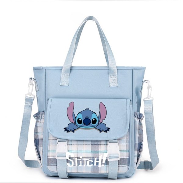 Stitch skulderveske i canvas Checkered Blue D