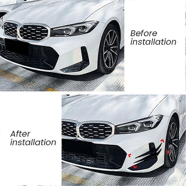 Auton etupuskurin sivukanavat Splitter Spoiler Sumuvalon ilmanpoistoaukko BMW G20 G21 LCI M Sport 20 -malliin