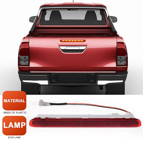 Dynamisk Tredje 3:e Bromsljus, Bakre Bakljus Stopplampa för Toyota Hilux Revo Vigo 2015 2016 2017 2