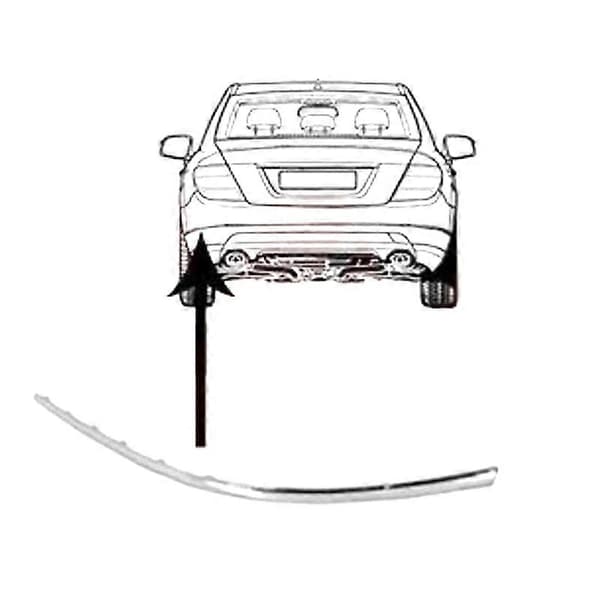 Dekorativ list for bakre støtfanger for Mercedes C207 E200 E220 E250 E350 Left