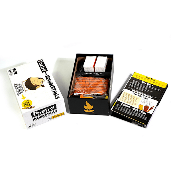 Poesi for neandertalere fra Exploding Kittens familiespill