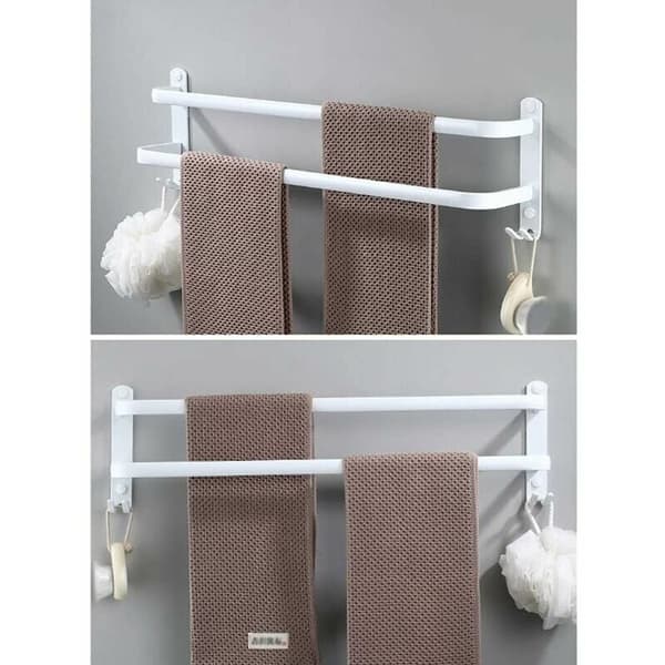 Vit Handduksställning Monterad Jämförelse - Krokar - Aluminium - Modern Stil