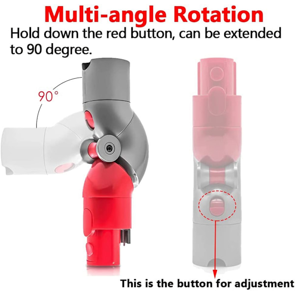 Adapter til Dyson V7 V8 V10 V11 V15 Quick Release Low Reach Adapter 970790-01 Støvsuger Tilbehør Rengøringsværktøj
