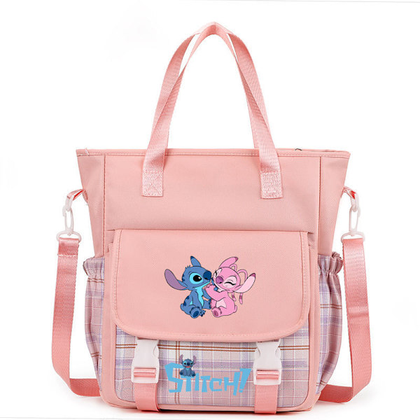 Stitch skulderveske i canvas Grid powder A