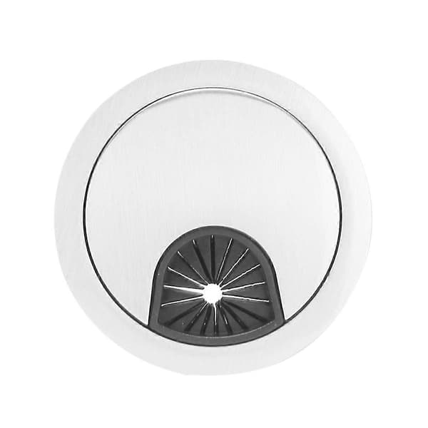 PC Computer Rustfrit Stål Ydre Diameter 50mm Skrivebords Grommet Kabelhul Dækning