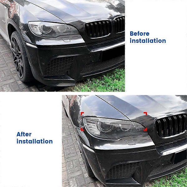 Strålkastarögonbrynsöverdrag för BMW X6 E71 2008-2014 Strålkastarögonlock