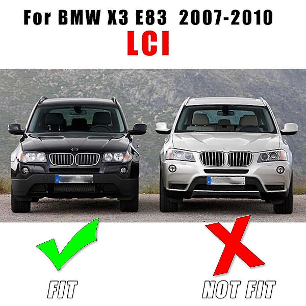 Dimljus Grill Trim Skydd för BMW X3 E83 LCI 2007-2010