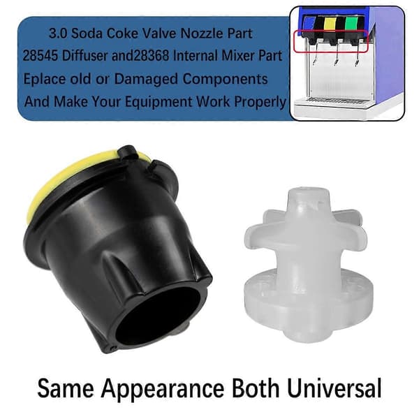 LEV 3.0 Ventil Dyse 28545 Diffuser 28368 Intern Mixer Del, til Cola Maskine Indre Ydre Ventil 1Set