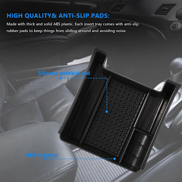 Armstöd Sekundär Förvaringslåda Handske Pall Mittkonsol Fack Organizer för Volvo XC60 V60 S60 2009