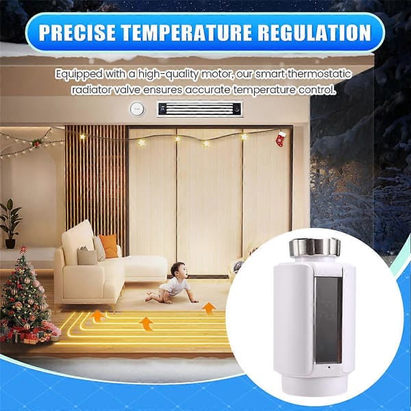 Tuya ZigBee Smart Termostatisk Radiatorventil Automatisk Wifi Temperaturkontrollventil Stöder Alex