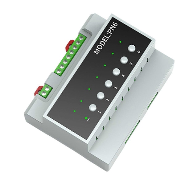 Tuya Smart Zigbee 6CH Relä Switch Modul Fjärrkontroll Apparatkontroll Modul Stöder 3-Vägs Mot Grey