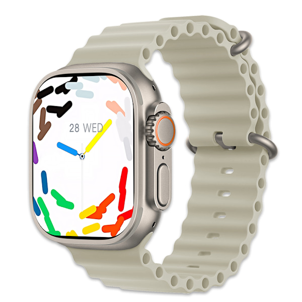 HK9 Ultra 2 Max Smartwatch, AI Kunstig Intelligens Enhed, Pulsmåling, Informationspåmindelse, 1GB, AMOLED, 2024 Ny White
