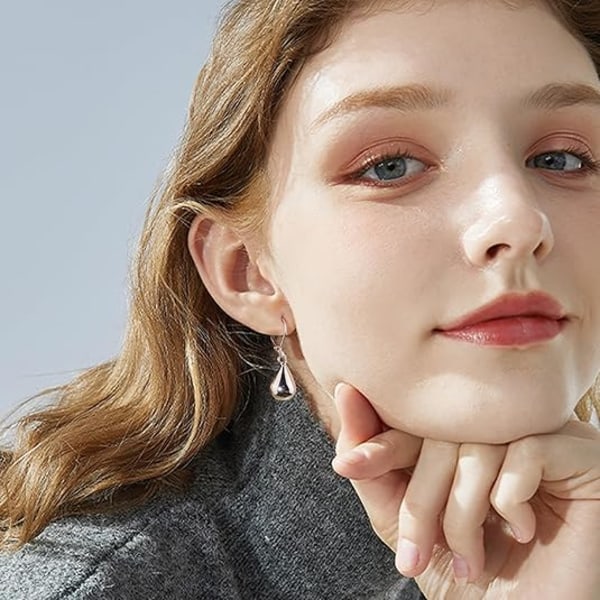 Örhängen i sterlingsilver med droppform för kvinnor och flickor