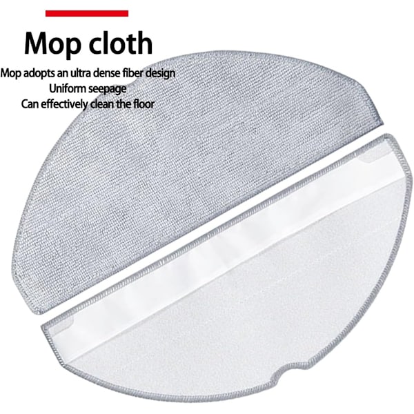 Korvaussarjan lisätarvikkeet Xiaomi Robot Vacuum S20/D106 -malliin, osat pääsivellin HEPA-suodatin moppiliina