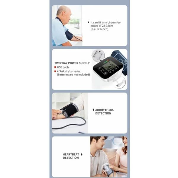Blodtryksmåler, elektronisk blodtryksmåler, blodtryksmåler til hjemmet sphygmomanometer