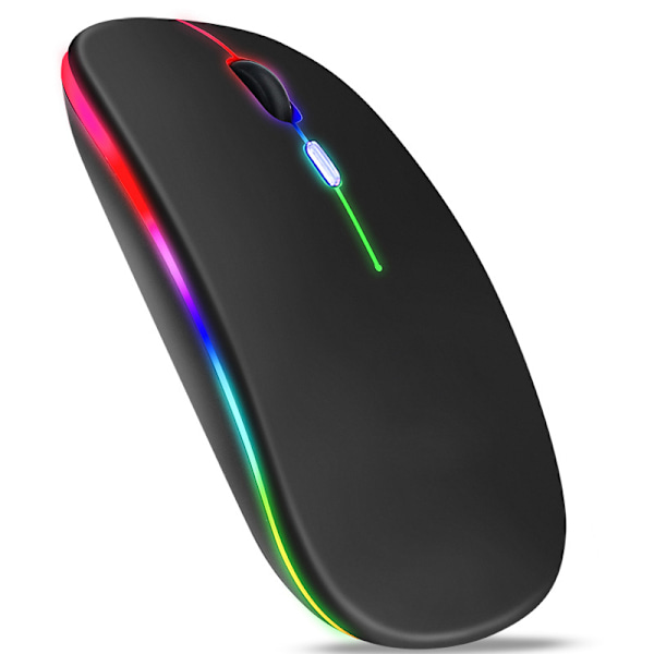 Uppladdningsbar trådlös mus Bluetooth 2,4 GHz USB RGB 1600DPI för dator laptop surfplatta PC Macbook gamingmus White