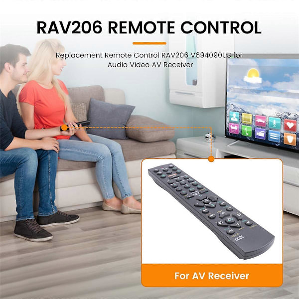 Ny Ersättningsfjärrkontroll RAV206 V694090US för Yamaha Audio Video AV Receiver Black