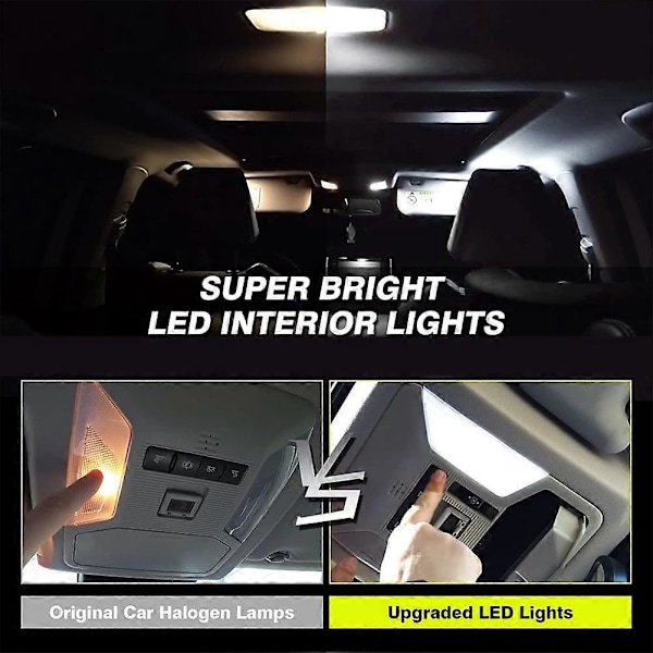 1 Set Interiör LED Taklampa för Toyota RAV4 XA50 2019 2020 2021 2022 Lampor SMD Ultra Ljus Kupol