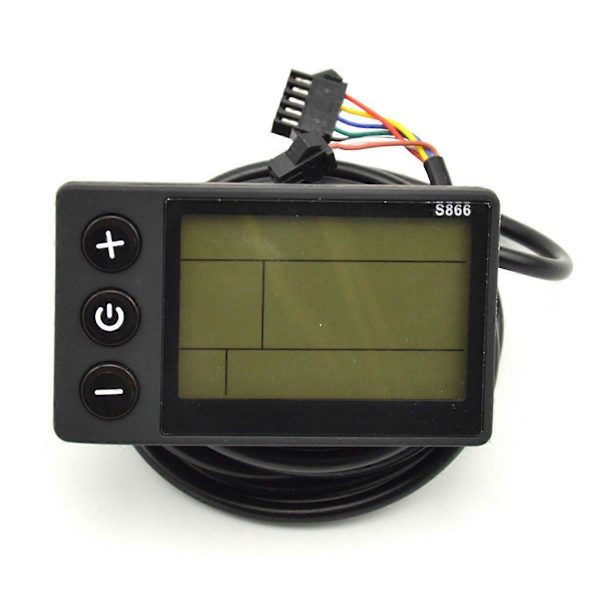 S866 Sähköpolkupyörän LCD-näyttö Älykkäälle ohjaimelle Ebike-paneeli SM-pistoke Sähköpyörälle
