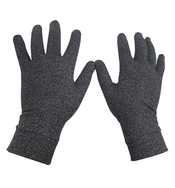 Kompressionshandsker, Grå, Størrelse S, Nylon Spandex Silikone, Vintercykling Køre-støtte