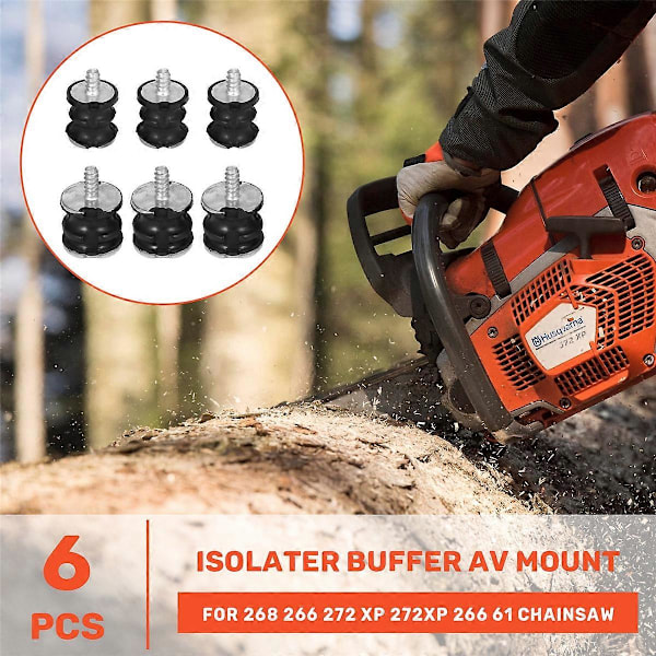 6 st/parti Isolator Buffert AV Fäste för HUSQVARNA 268 266 272 XP 272XP 266 61 Motorsågsdelar