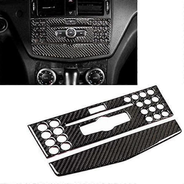 Bil Centerkonsol Navigation Luftkonditionering Panel Cover CD Kontroll Trim Panel Cover för Mercedes-