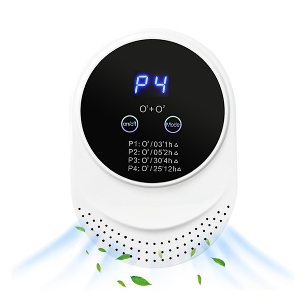 Luktfjerner for sterk luktfjerning, luftionisatorer for hjem, kjæledyr, toalett, garderobe, soverom, kjøkken, US-plugg White-Us Plug