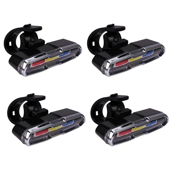 4X USB Genopladelig For- og Baglygte til Cykel Lithium Batteri LED Cykel Baglygte Cykelhjelm Lys