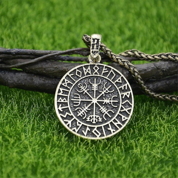Nordic Vegvisir Compass Norse Runes Viking Smycken Runamulett Och Talisman  Hänge Halsband Män Style 3 Silver f8ce | Style 3 Silver | Fyndiq
