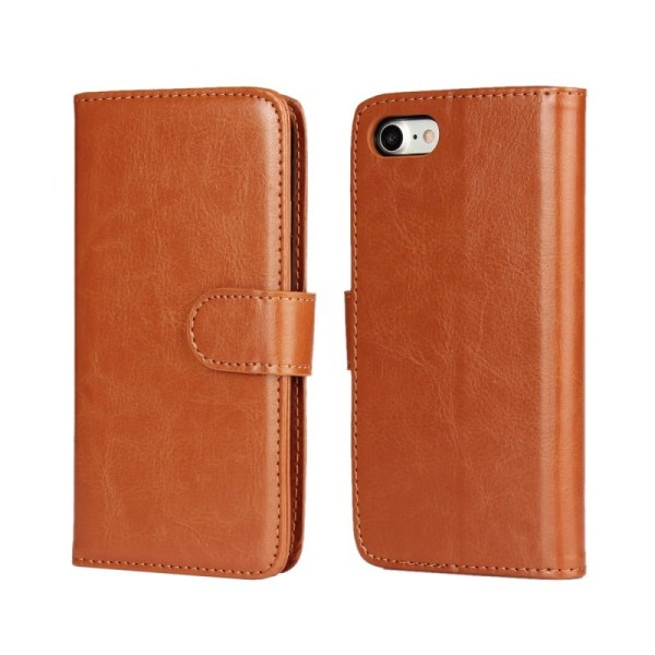 Magnetskal + Plånboksfodral iPhone 8 Plus - Ljusbrun Ljusbrun