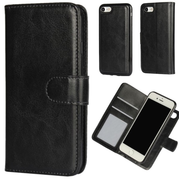 Magnetskal + Plånboksfodral iPhone 8 Plus - Ljusbrun Ljusbrun