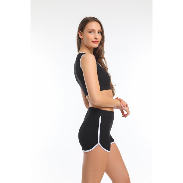 Crop top och shorts set- Högstaberg Black L