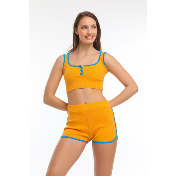 Crop top och shorts set- Högstaberg Orange S