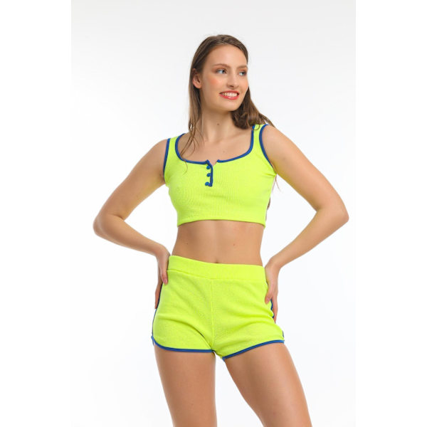 Crop top och shorts set- Högstaberg Yellow S