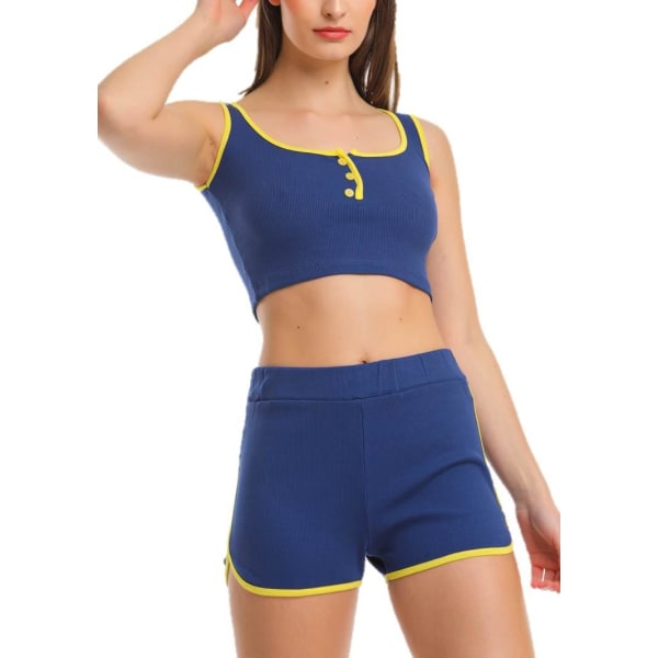 Crop top och shorts set- Högstaberg Blue S