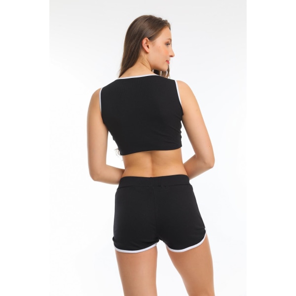 Crop top och shorts set- Högstaberg Black L