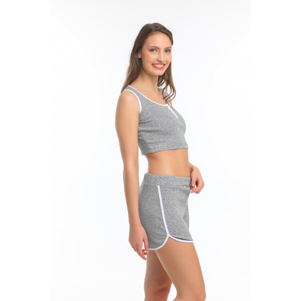Crop top och shorts set- Högstaberg Grey L