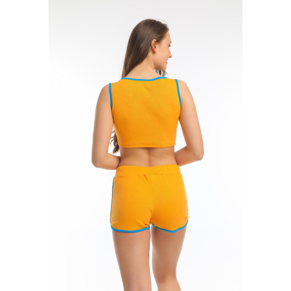 Crop top och shorts set- Högstaberg Orange S