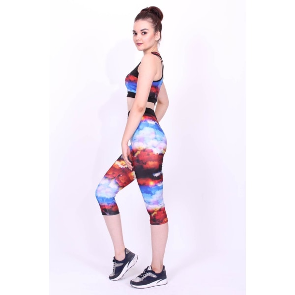 Sport set -leggings -Bustier BH tränings set-tränings tights multifärg L