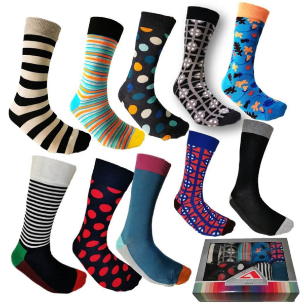 Färgglada Strumpor 10 Par -Socks Storlek 40-45 multifärg 681e | multifärg |  600 | Fyndiq