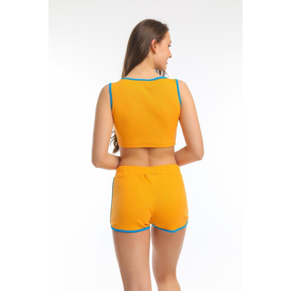 Crop top och shorts set- Högstaberg Orange M