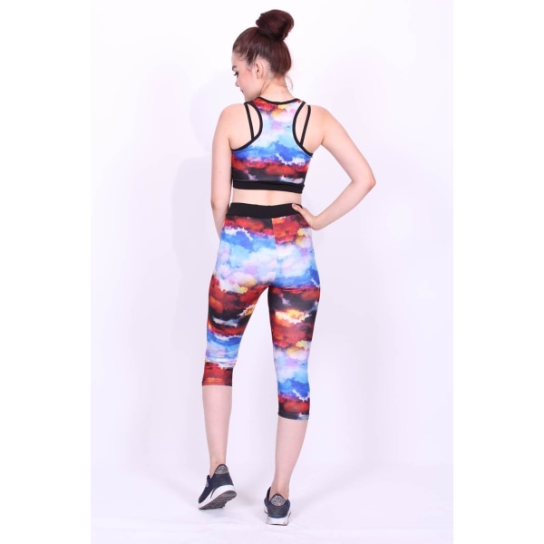 Sport set -leggings -Bustier BH tränings set-tränings tights multifärg L