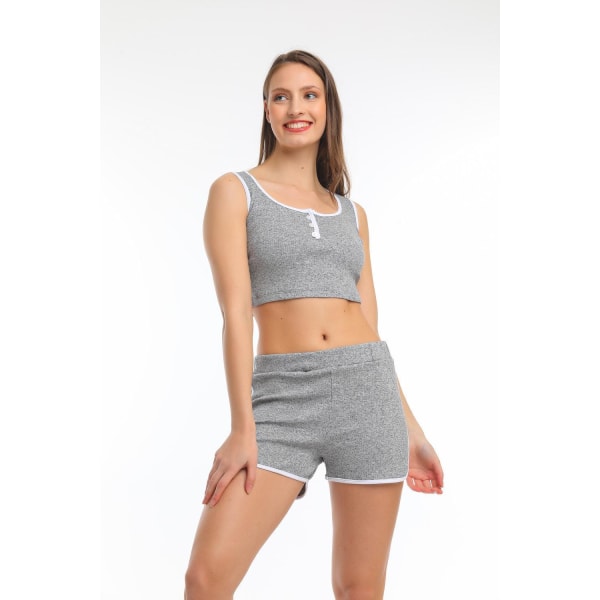 Crop top och shorts set- Högstaberg Grey L