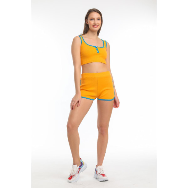 Crop top och shorts set- Högstaberg Orange M