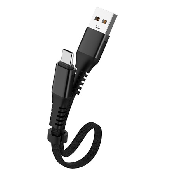 Ranipobo 30cm 3A USB-kabel Snabbladdning USB Typ C-kabel Kort Laddare Data Laddning Micro USB-kabel Mobiltelefonkabel USB-sladd For Micro Black-30cm