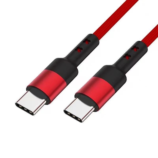 USB-C till USB-C Kabel 100W 60W PD Snabbladdare Sladd Usb C Kabel för Xiaomi Samsung Huawei Macbook iPad 60W Red 1m