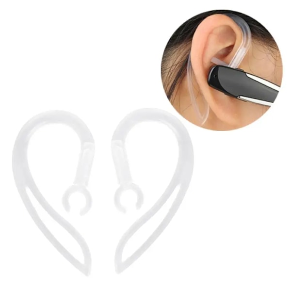 Bluetooth Hörlurar Transparenta Mjuka Silikon Öronkrok Loop Clip Headset 5mm 6mm 7mm 8mm 10mm 7mm