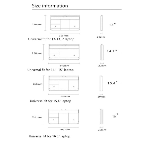 Laptopfodral för Macbook Pro 13 14 15 16 tum, Bärbar Väska för Surfplatta, Notebookfodral för Macbook Air ASUS Thinkpad Dell Mi White 14 inch