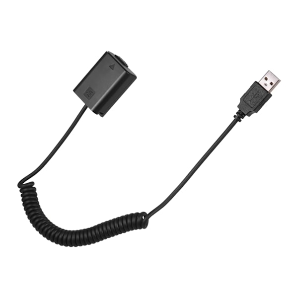 5V USB NP-FW50 Dummy Batteripaket Koppling Adapter med Flexibel Fjäderkabel för Sony A7 A7II A7R A7S A7RII ILDC Kamera