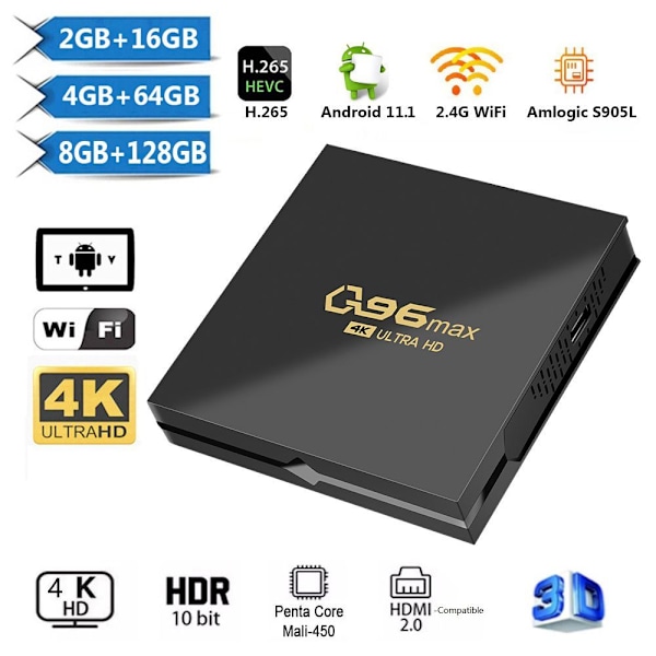 Q96 MAX Android 10 Internet-TV-box AmLogic Jingchen 4K 2a16G